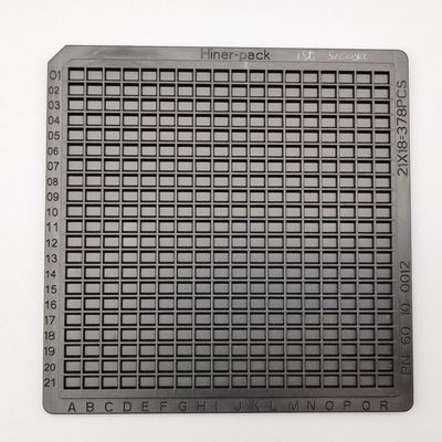 Un buon prezzo. Imballaggio a iniezione Waffle Tray Imballaggio nero ESD impilabile in linea